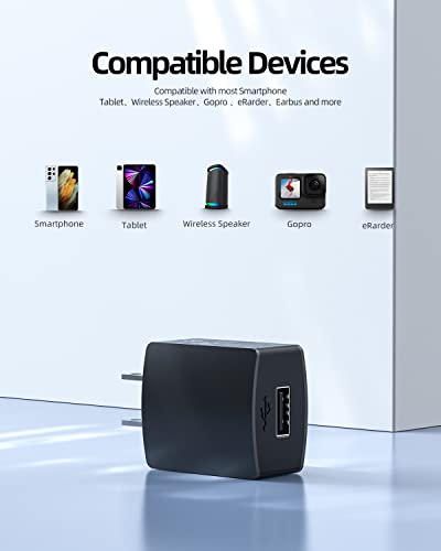 Superer 2 Cable AC Charger Fit for Samsung Earbuds Galaxy Buds,Jabra,Tozo,Cowin,Comiso,Aomais,Treblab,Bugani,Insmy,Elehot,Musibaby,Miatone,Oraolo,Kurdene Bluetooth Earbuds Speakers Headphones Adapter - Image 3