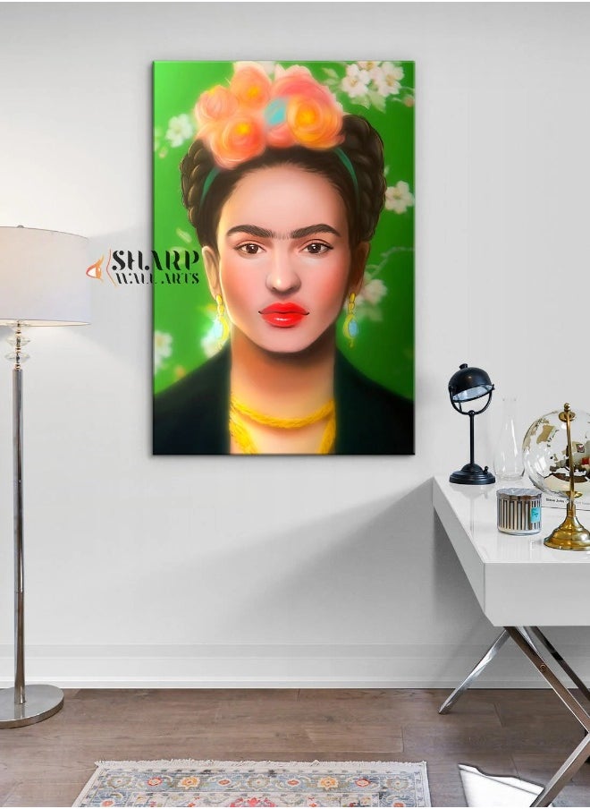 Generic - Frida Kahlo Art Frida Kahlo Cartoon Face Portrait, Mexican Art Print, Feminist Art Print, Mexican Folk Art, Frida Kahlo Art Frida Pop Art - Image 1