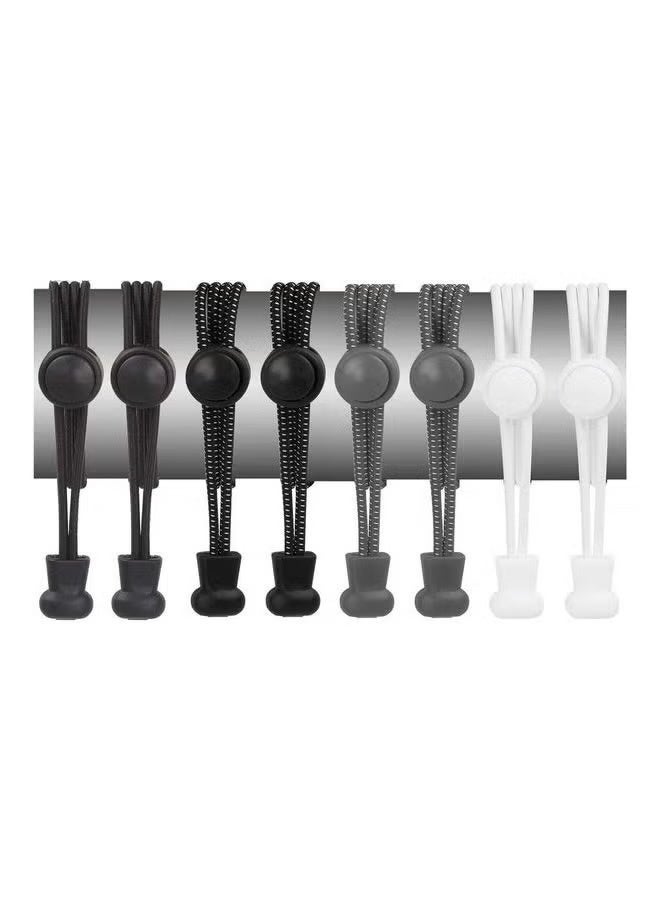 كاكابو أربطة أحذية مرنة بدون ربط - أربطة أحذية بدون ربط للبالغين والأطفال - 4 أزواج، أربطة أحذية متينة للأحذية الرياضية - Image 1