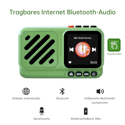 Choyong Voyager Bluetooth Speaker Wireless Internet Radio Global Version with WIFI/4G,World Radio Station,BT5.3, Electronics for Home/Travel/Outdoor mini Portable Speaker - Image 2