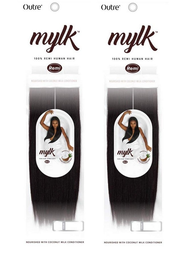 Outre Utre Mylk Yaki Weaving Hair 2Packs (12" 1B Off Black) - Image 3