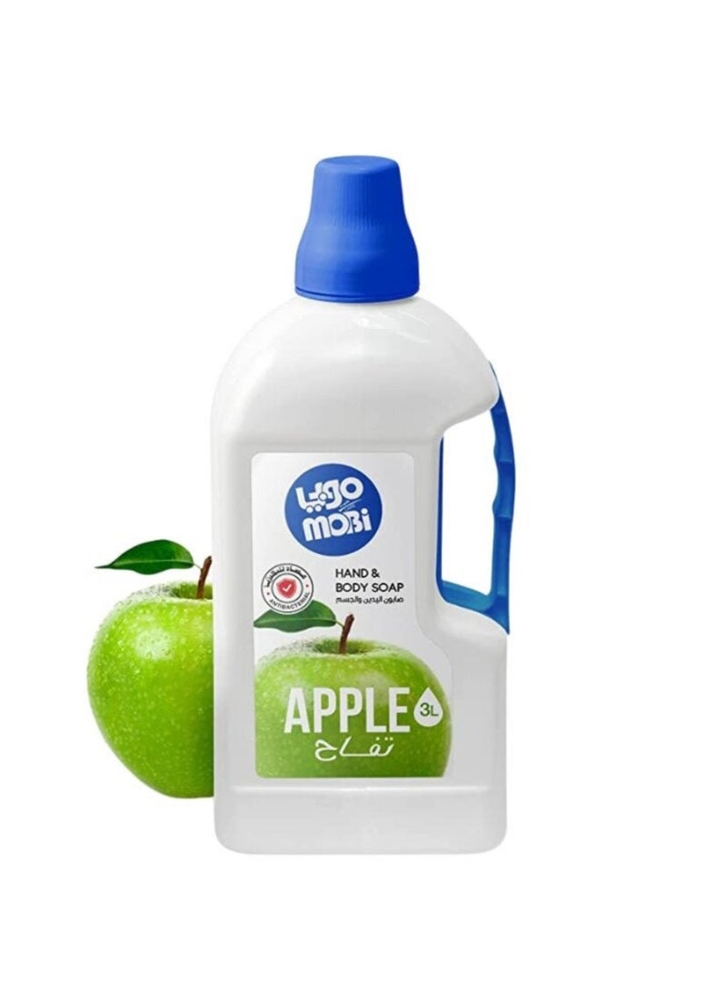 Antibacterial Liquid Hand and Body Soap with Apple Scent 3L
