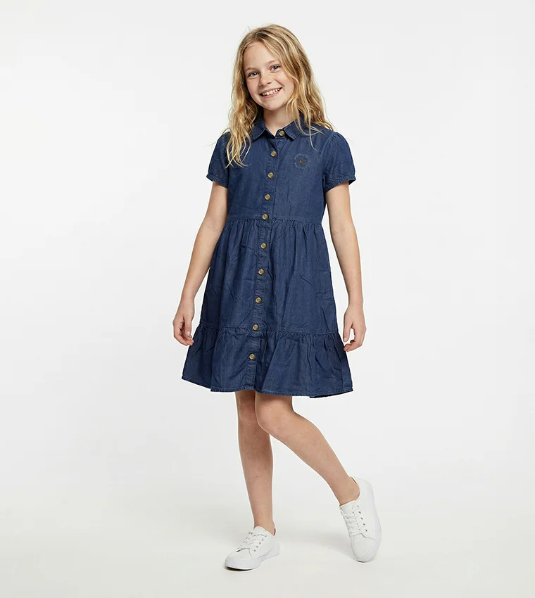 بيفرلي هيلز بولو كلوب Bhpc Kids Blue Mid Dress