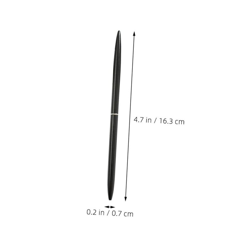 6pcs Metal Ballpoint Pens Smooth Writing Transparent Ergonomic Grip for Office Hotel Business Use - Image 3