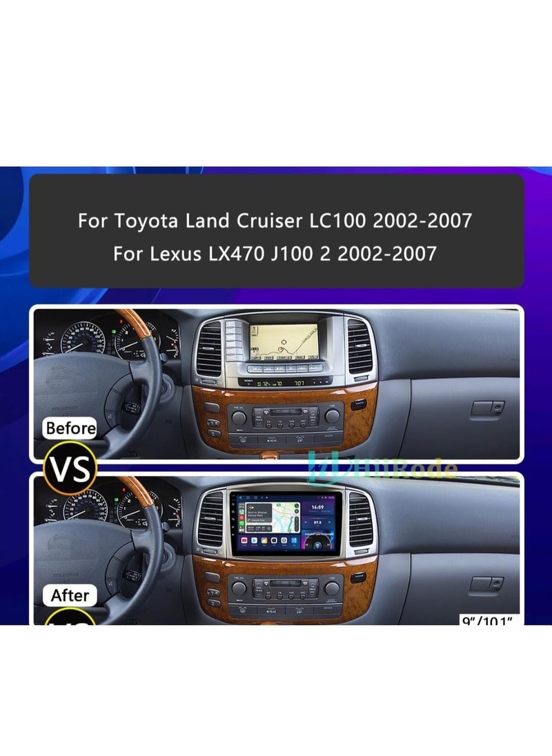 Vierex Android Car Stereo For Lexus LX470 J100 2 Land Cruiser LC100 2003-2007 4GB RAM Support Apple Carplay Android Auto Wireless QLED DSP Fast Interface AHD Camera Support Car Climate Control On Screen  - Image 3