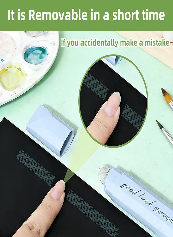قلم لاصق مزدوج الجوانب، عبوة من 5 قطع، أدوات لاصقة للأعمال اليدوية، مناسبة لسجل القصاصات، ودفاتر الذكريات، وتغليف الهدايا، وتركيب الصور، والمدارس والمكاتب والأعمال الفنية. - Image 5