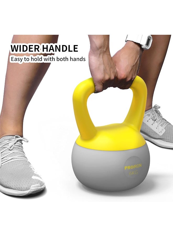 PROIRON Kettlebell PVC Soft Kettlebell Weights, Strength Training Kettlebells for Weightlifting, Conditioning, Strength & Core Training - 6KG - Image 3