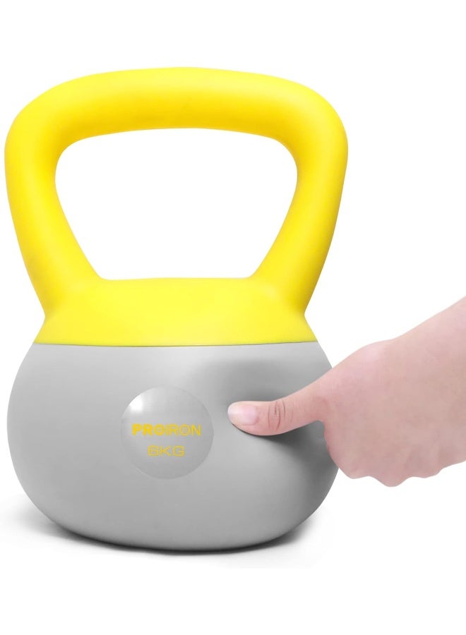 PROIRON Kettlebell PVC Soft Kettlebell Weights, Strength Training Kettlebells for Weightlifting, Conditioning, Strength & Core Training - 6KG - Image 1
