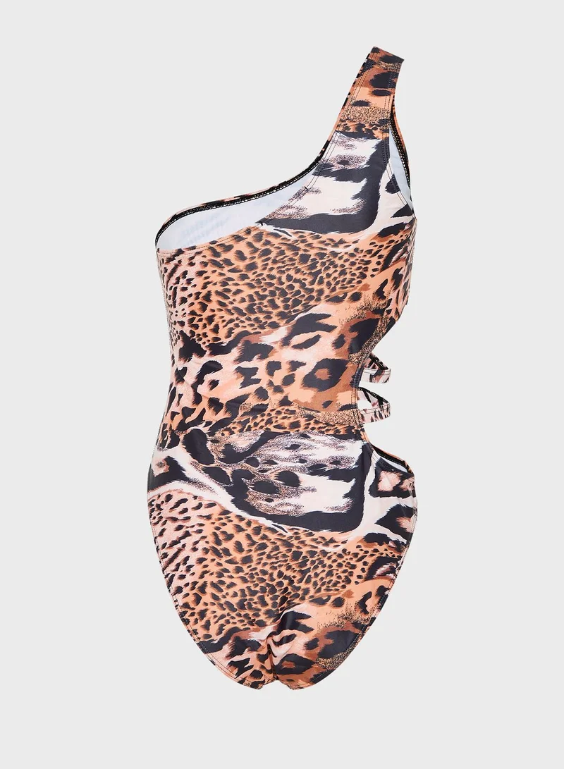 Missguided One Shoulder Swimsuit