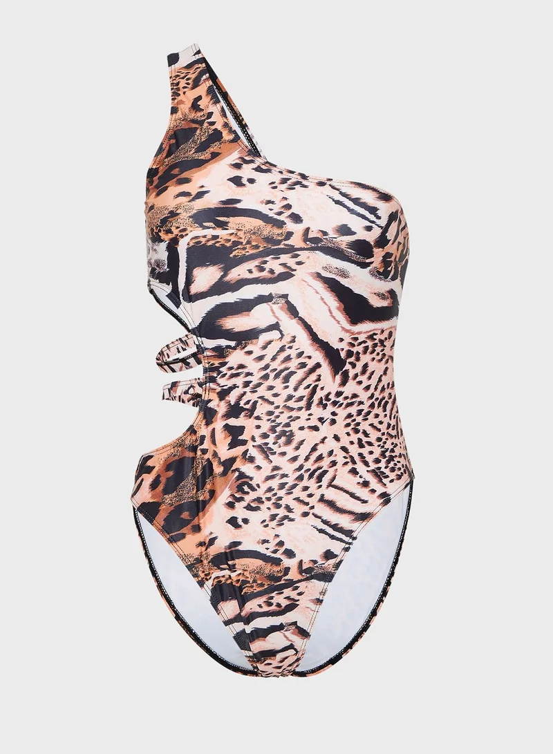 Missguided One Shoulder Swimsuit