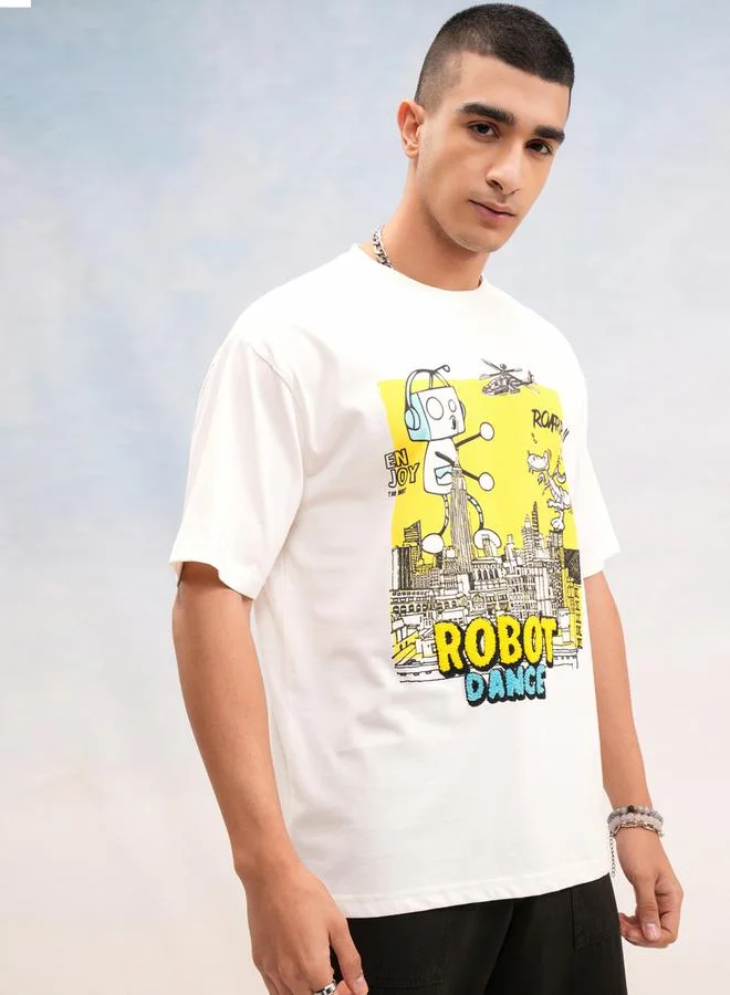 HIGHLANDER HIGHLANDER Graphic Print Round Neck Relaxed Fit T-Shirt