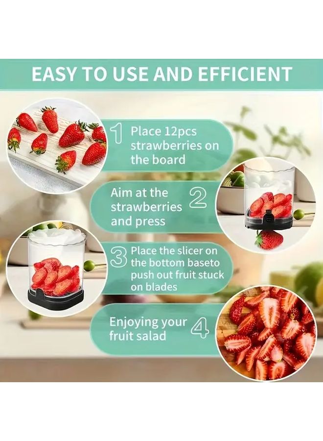 Stainless Steel Vegetable Fruit Cheese Slicer With 8 Blades And Transparent Storage Container In Black - Image 5