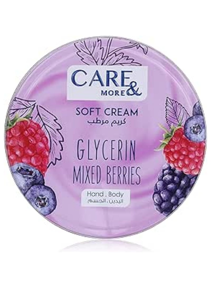 Care & More Soft Cream With Glycerin Mixed Berry -75Ml