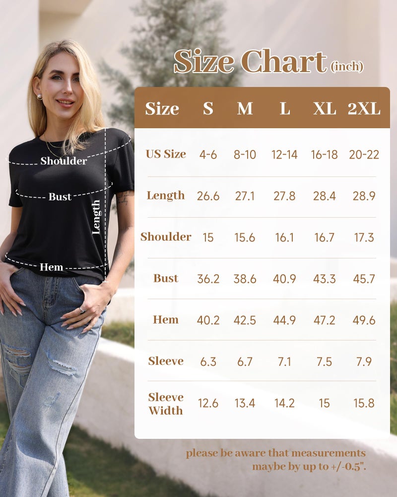 TNNZEET Black Shirt Womens - Short Sleeve Spring Summer Casual Tops Loose Basic Tees Crew Neck Tshirts Fashion Clothes 2026 - Image 5