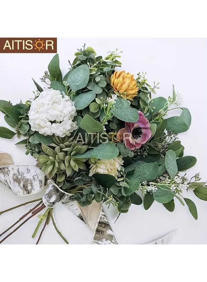 Pack Of 20 Artificial Eucalyptus Leaves Silvery Dollar Stems For Vase Bouquets Floral Arrangements And Rustic Farmhouse Decor - Image 5