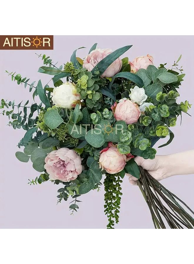 Pack Of 20 Artificial Eucalyptus Leaves Silvery Dollar Stems For Vase Bouquets Floral Arrangements And Rustic Farmhouse Decor - Image 2