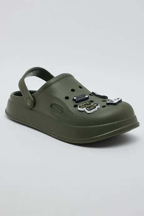 R&b Charm Detail Slingback Clogs