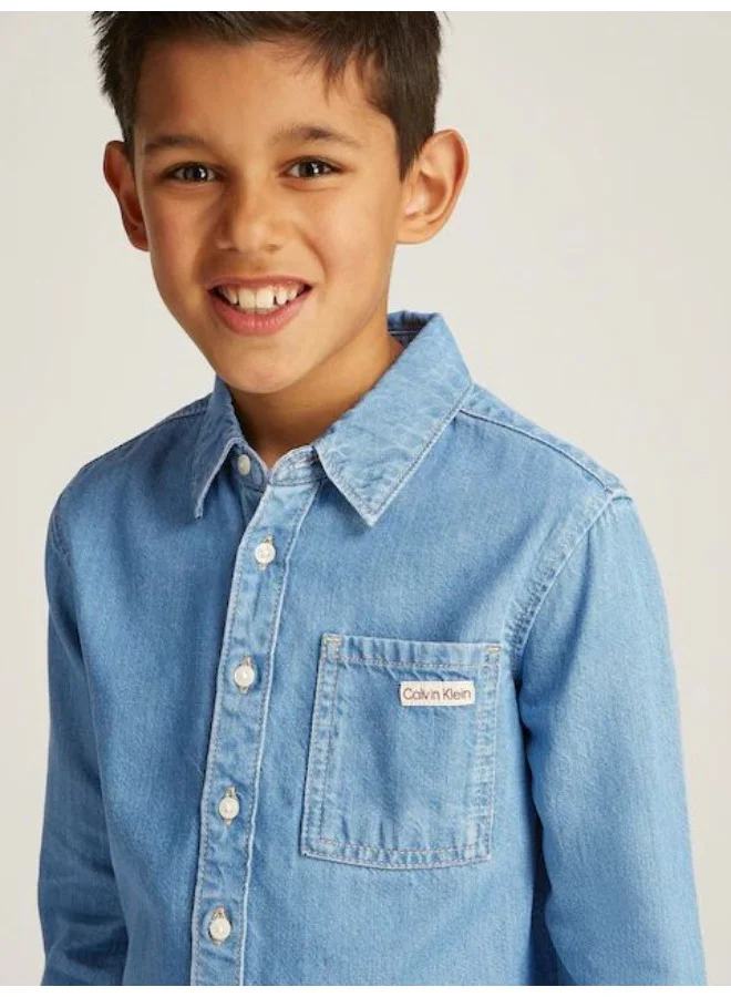 Calvin Klein Jeans Youth Regular Tencel Denim Shirt
