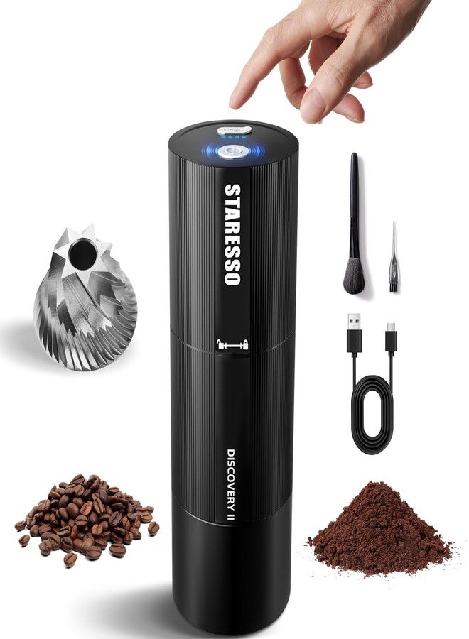 STARESSO Discovery Ⅱ PLUS Portable Electric Coffee Grinder - Low Noise, USB Rechargeable, Adjustable Grind Settings, Easy Cleaning for Espresso, French Press, Pour-Over, Cold Brew - Image 1