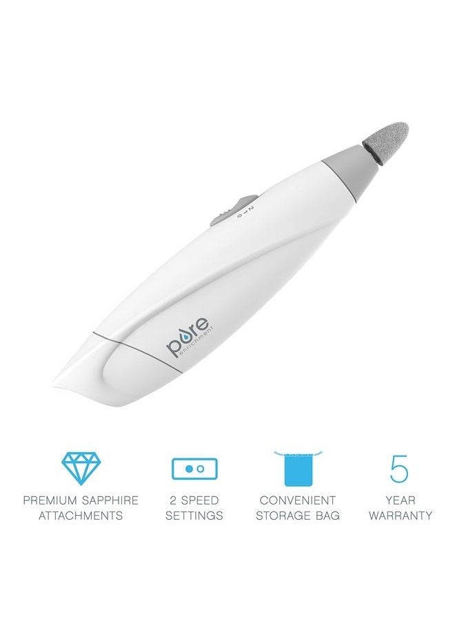 Pure Enrichment PureNails Express Cordless Manicure and Pedicure System - Portable, Battery-Powered Nail File with 5 Interchangeable Attachments, 2 Speeds and Storage Bag - Ideal for Travel & Home  - Image 2
