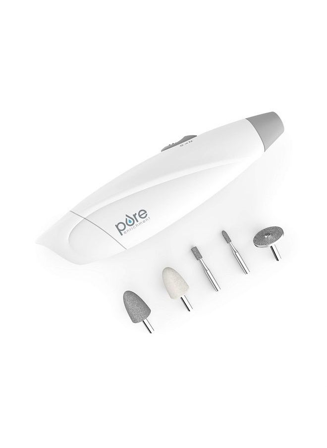 Pure Enrichment PureNails Express Cordless Manicure and Pedicure System - Portable, Battery-Powered Nail File with 5 Interchangeable Attachments, 2 Speeds and Storage Bag - Ideal for Travel & Home  - Image 1