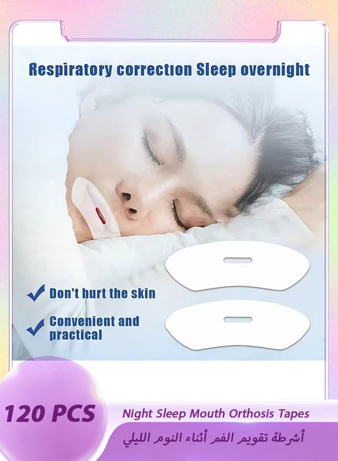 120Pcs Stop Snoring Strips - Nose Breathing Patches for Better Sleep, Anti-Snoring Nasal Stickers, Mouth Orthosis Tape for Night Sleep (1 Box) - Image 1