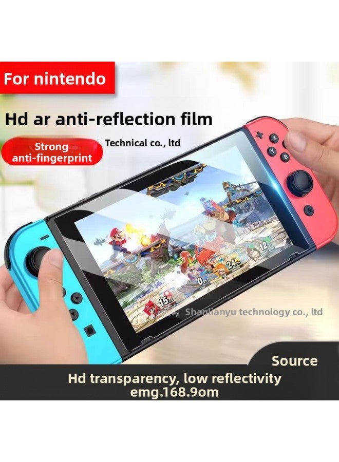 غشاء حماية لوحدة تحكم ألعاب Nintendo Switch غشاء الواقع المعزز غشاء غير مقوى غشاء شاشة OLED مضاد للانعكاس السقوط الانعكاس التطبيق 