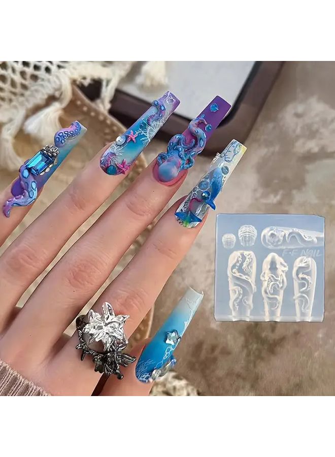 Octopus Tentacle Silicone Mold For Nail Art 3D Resin Casting Mold - Image 2