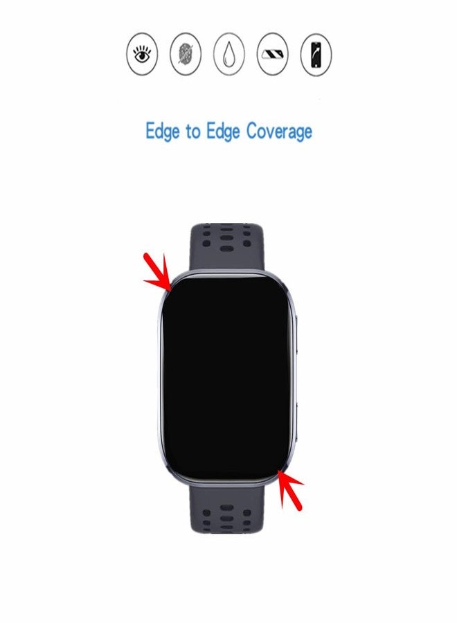MIHENCE Screen Protector Compatible for Amazfit Bip 6 Smartwatch, 3D Full Screen Coverage PMMA Protective Film for Bip 6 Smart Watch (3 PCS) - Image 3