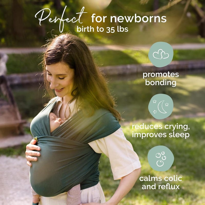 Baby Wrap Carrier - Stretch Cotton Newborn Sling - Image 2