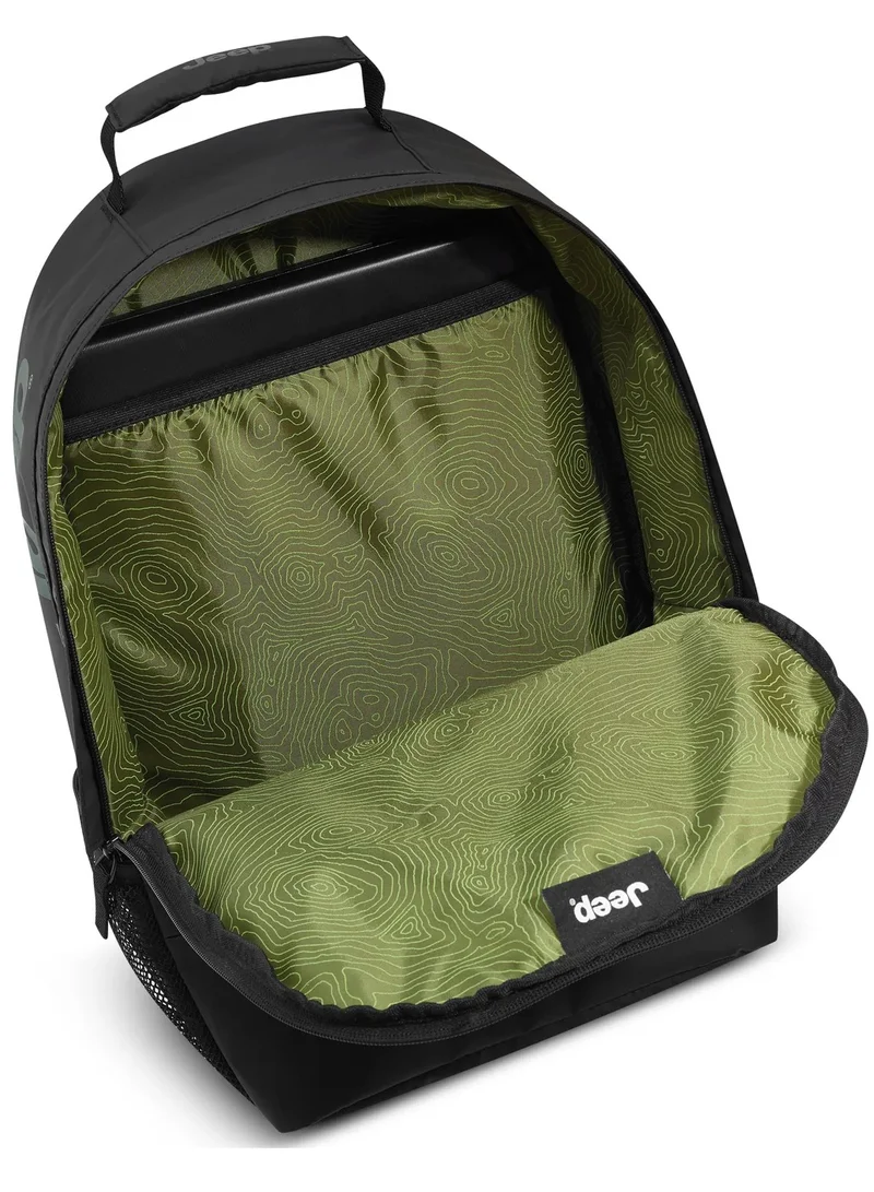 Jeep  JS012C Dual Material Backpack - Black  | Best Price UAE