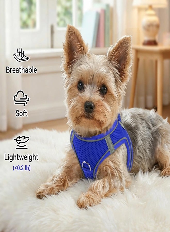 Joytale Small Dog Harness, Breathable Mesh Step-in Vest, Reflective Soft Padded Harnesses Small Sized Dog for Walking, Navy Blue, S - Image 4