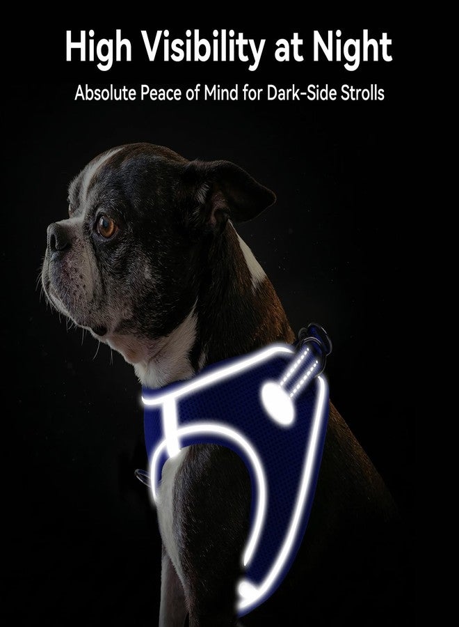 Joytale Small Dog Harness, Breathable Mesh Step-in Vest, Reflective Soft Padded Harnesses Small Sized Dog for Walking, Navy Blue, S - Image 5