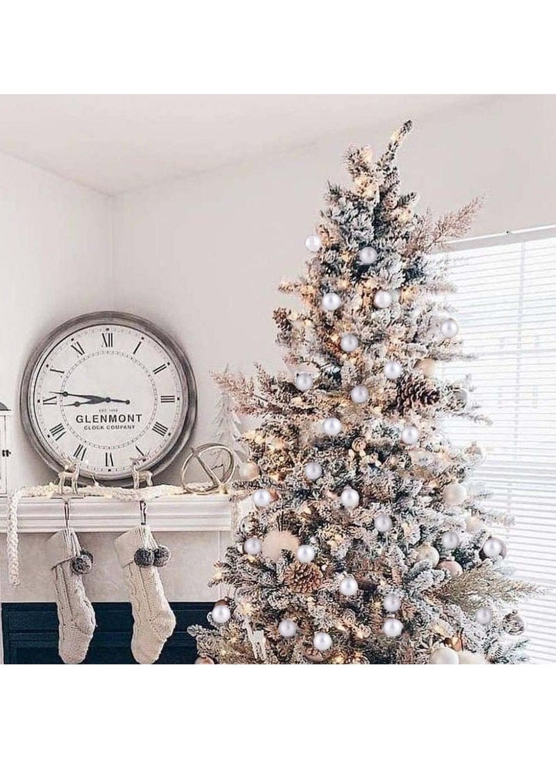 Trentor كرات عيد الميلاد الفضية الزخرفية عبوة من 24 (4 سم) - Image 4