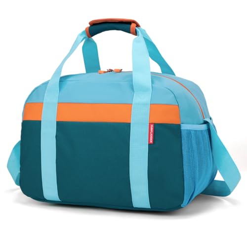 HawLander Small Duffle Bag for Kids Boys or Girls, Gym Bag for Sports (Teal Blue) - Image 1