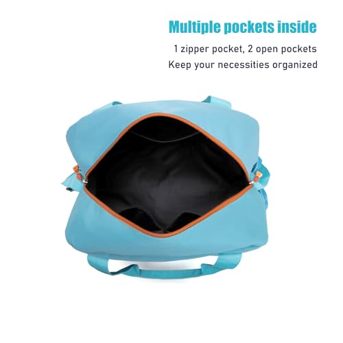 HawLander Small Duffle Bag for Kids Boys or Girls, Gym Bag for Sports (Teal Blue) - Image 3