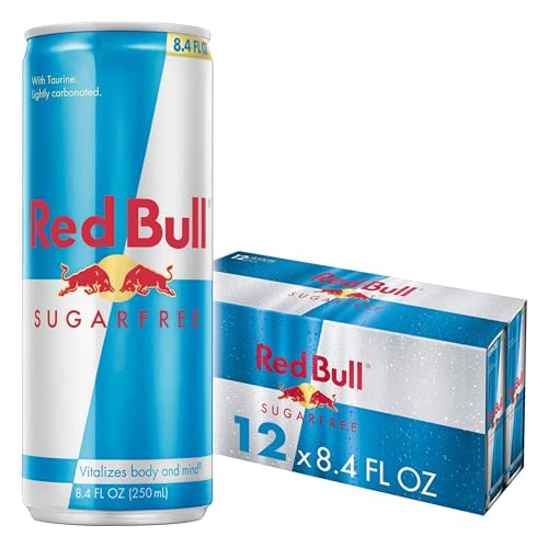 Red Bull Sugar Free Energy Drink with 80mg Caffeine plus Taurine & B Vitamins, 8.4 Fl Oz, Pack of 12 Cans - Image 1