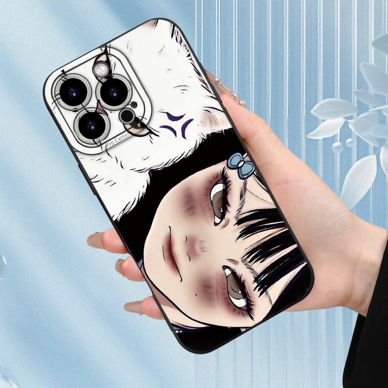 Black Anime Phone Case for Apple iPhone 15 Pro Summer Fashion Shockproof - Image 3