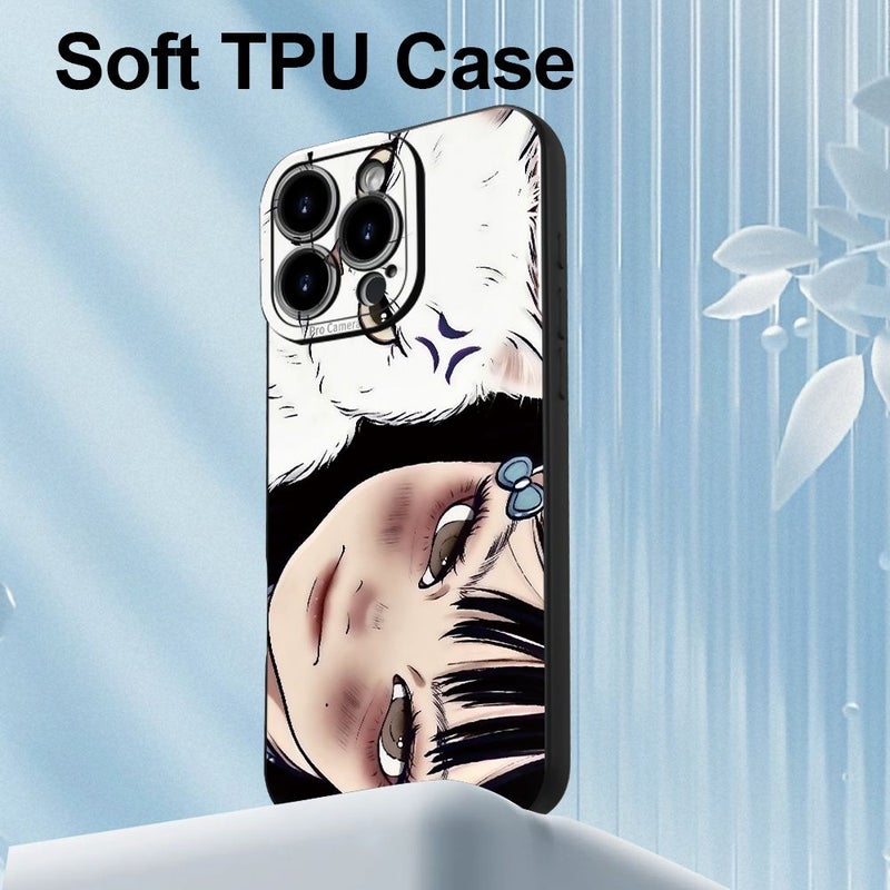 Black Anime Phone Case for Apple iPhone 15 Pro Summer Fashion Shockproof - Image 4