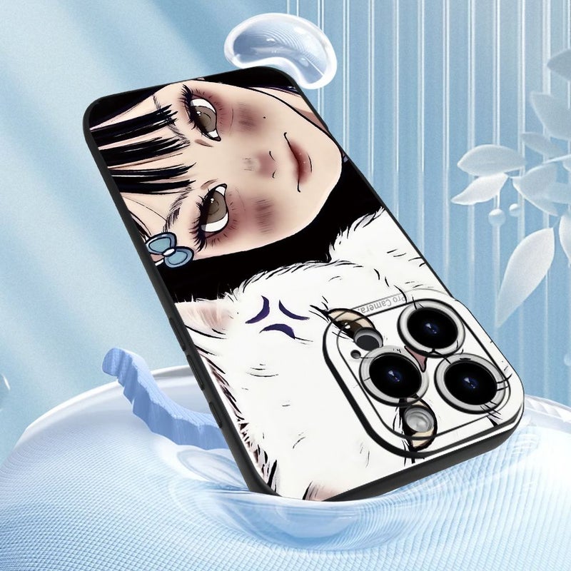 Black Anime Phone Case for Apple iPhone 15 Pro Summer Fashion Shockproof - Image 2