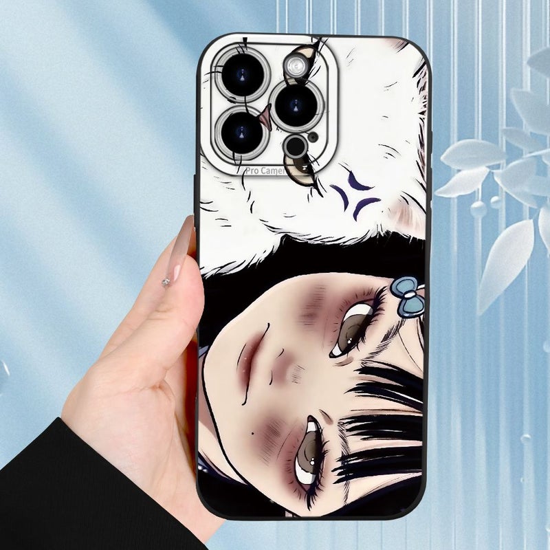 Black Anime Phone Case for Apple iPhone 15 Pro Summer Fashion Shockproof - Image 1
