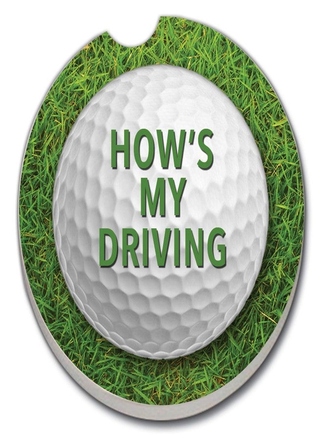 Counterart Thirstystone How's My Driving-Golf Single Absorbent Stone Coaster for Vehicle Cup Holder 2.6” Diameter Manufactured in The USA - Image 1