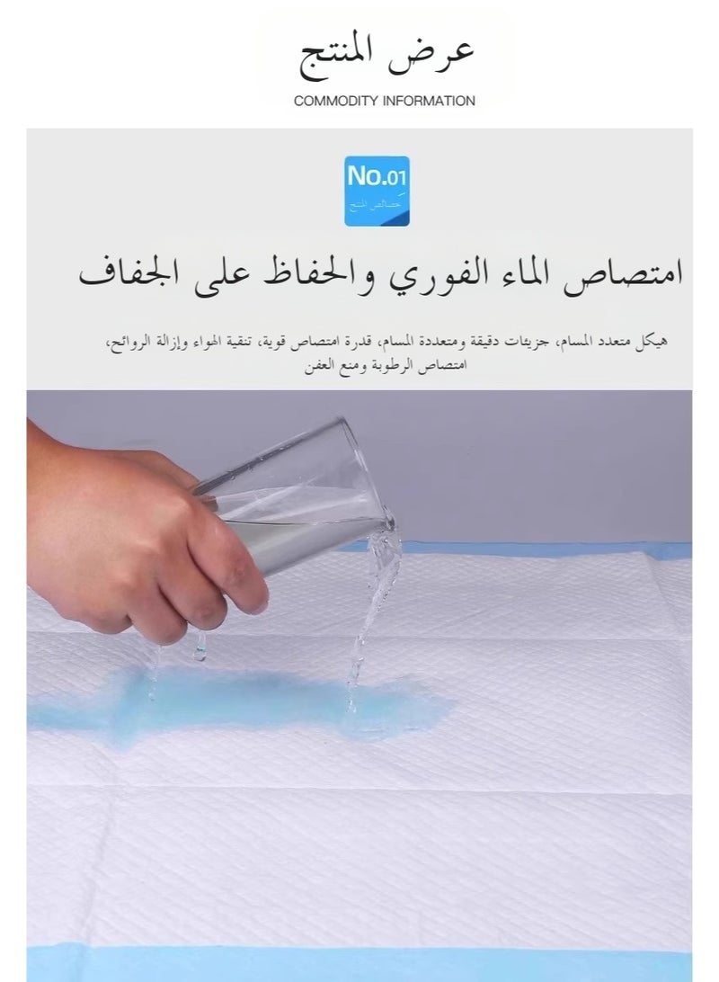 Disposable pet urine pads that absorb quickly, with a thicker design that is soft and comfortable, making them resistant to penetration, and suitable as training pads for pets. - Image 2