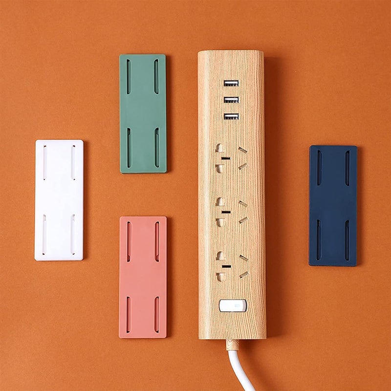 V2H V2H 1 Pcs Plug Holder Plug Holder for Kitchen Switch Socket Fixer Plug Holder for Wall Punch Free Wall Hanging Patch Panel Holder Socket Holder Wall Mounted Up to 8kg Multicolour  - Image 1
