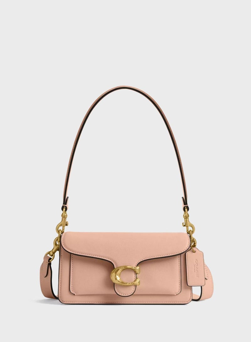 كوتش حقيبة كتف بنقشة التابيز من جلد الحصى المصقول مقاس - Image 1