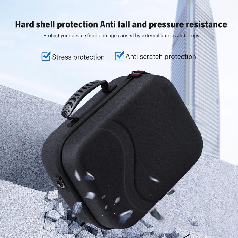 VR Headset Case Black Hard Travel Case - Custom Interior Keeps Headset Secure - Hard Shell Shields Against Impacts for Meta Quest 3 Accessories - Image 5