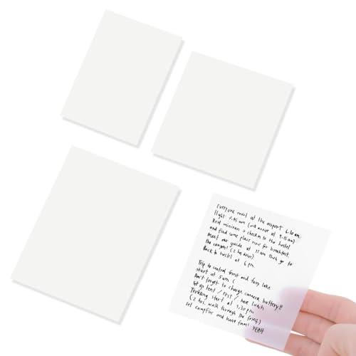 SHUTTLE ART Sticky Notes Transparent Pad | 50 Sheets Clear Waterproof Transparent Sticky Notes | Reusable Sticky Notes Pad for Books, Study, Office & Aesthetic Stationery - Image 1