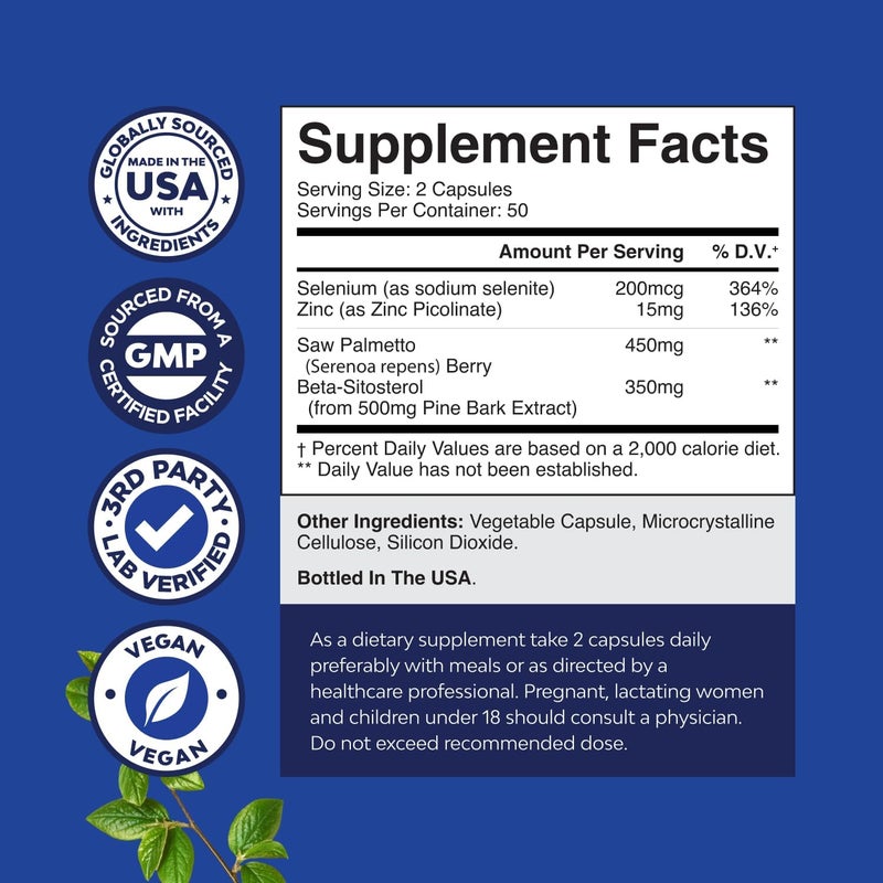 Natures Craft Saw Palmetto for Men with Beta Sitosterol  Saw Palmetto Extract Prostate Health Supplement for Men Bladder Control and Prostate Support  Restoring Hair Supplement - Image 2