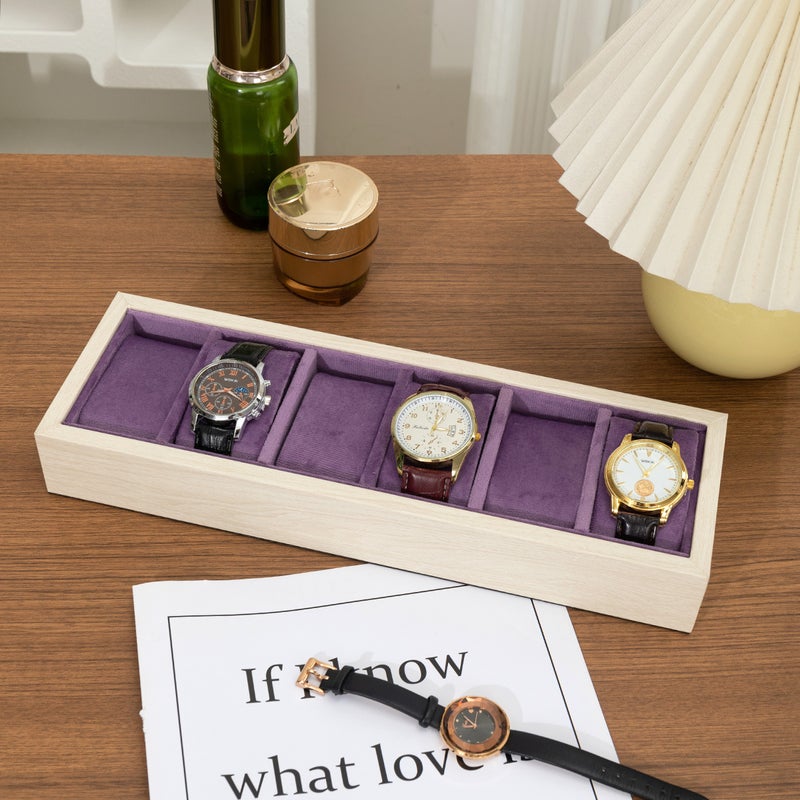 Flannel Watch Display Tray for Jewelry Organization