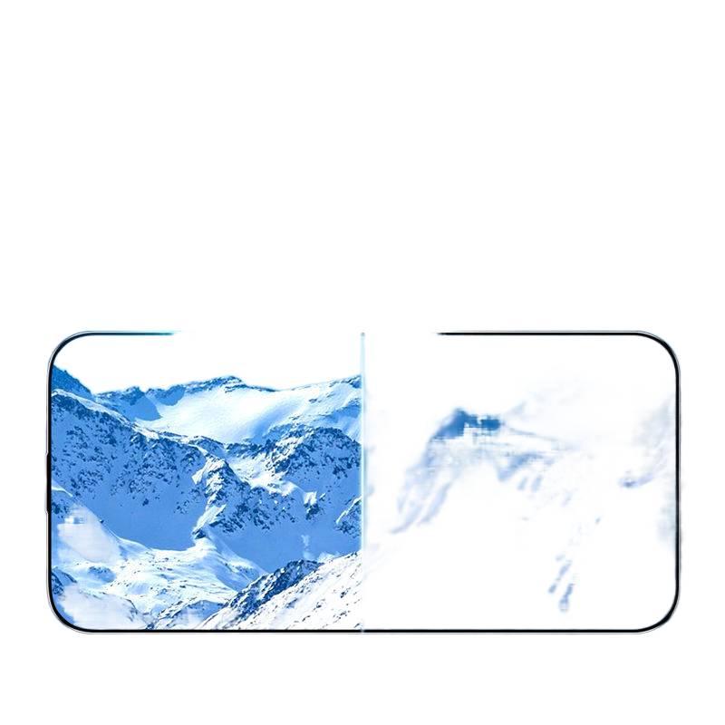SK غطاء هاتف بGlass لـ iPhone 16 / 16 Plus / 16 Pro / 16 Pro Max مع حماية من السقوط ومقاومة بصمات الأصابع مع مقاوم للصدمات مع تغطية كاملة مع حماية الخصوصية باللون شفاف - Image 3